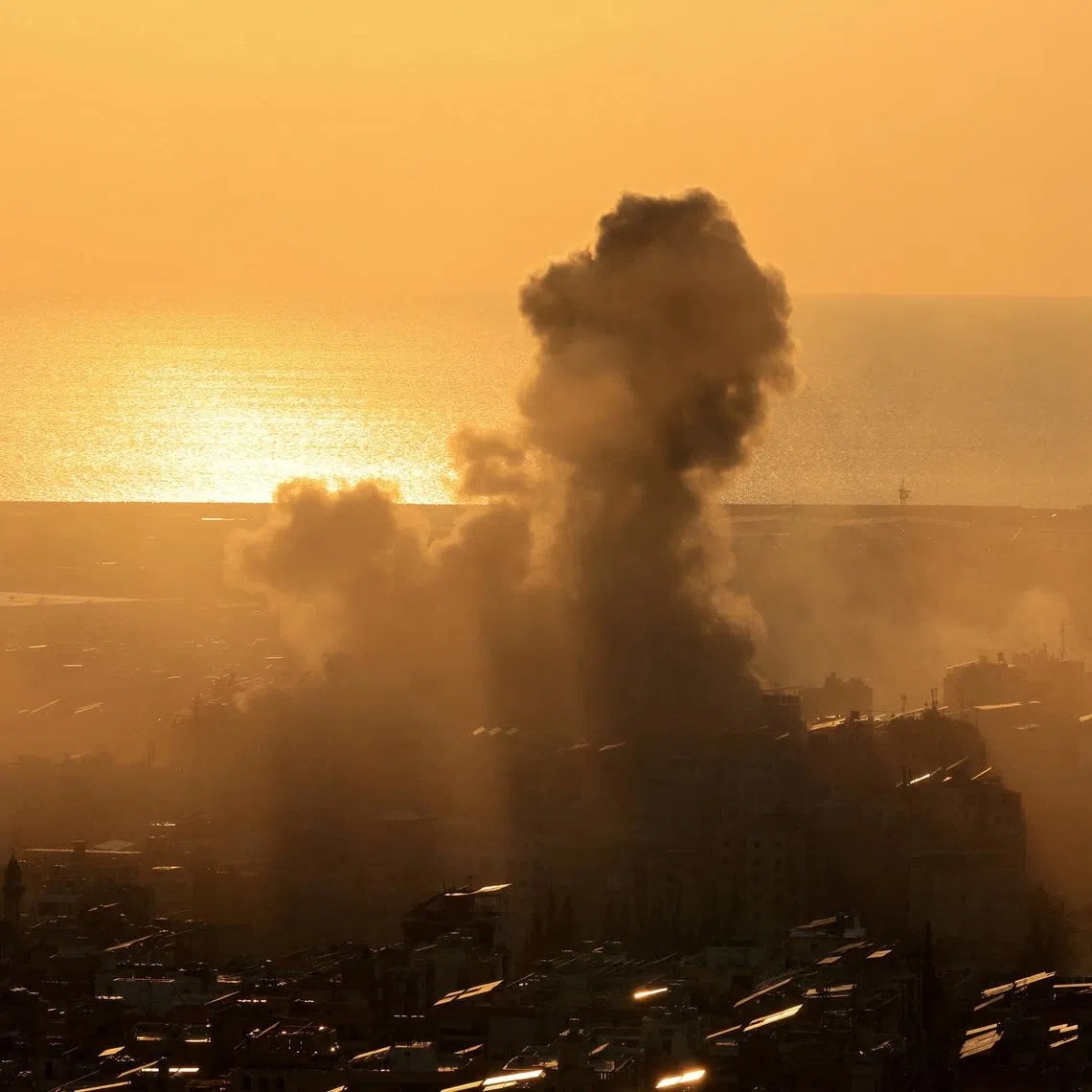 FILE PHOTO: Smoke rises after an Israeli strike on Beirut's southern suburbs, following an escalation between Hezbollah and Israel amid the U.S.-Israeli conflict with Iran, Lebanon, March 10, 2026. REUTERS/Raghed Waked/File Photo