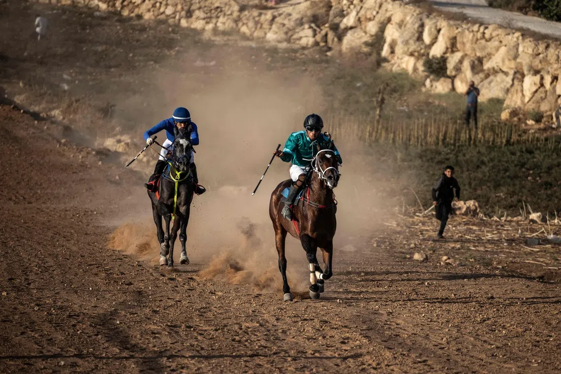 Horse race returns to Palestinian village after wartime halt