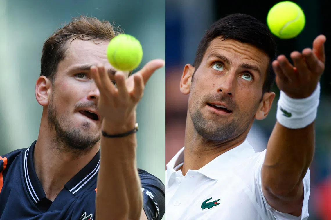 Russia's Daniil Medvedev (left) reckons Serbia's Novak Djokovic is “the greatest” in the history of tennis.