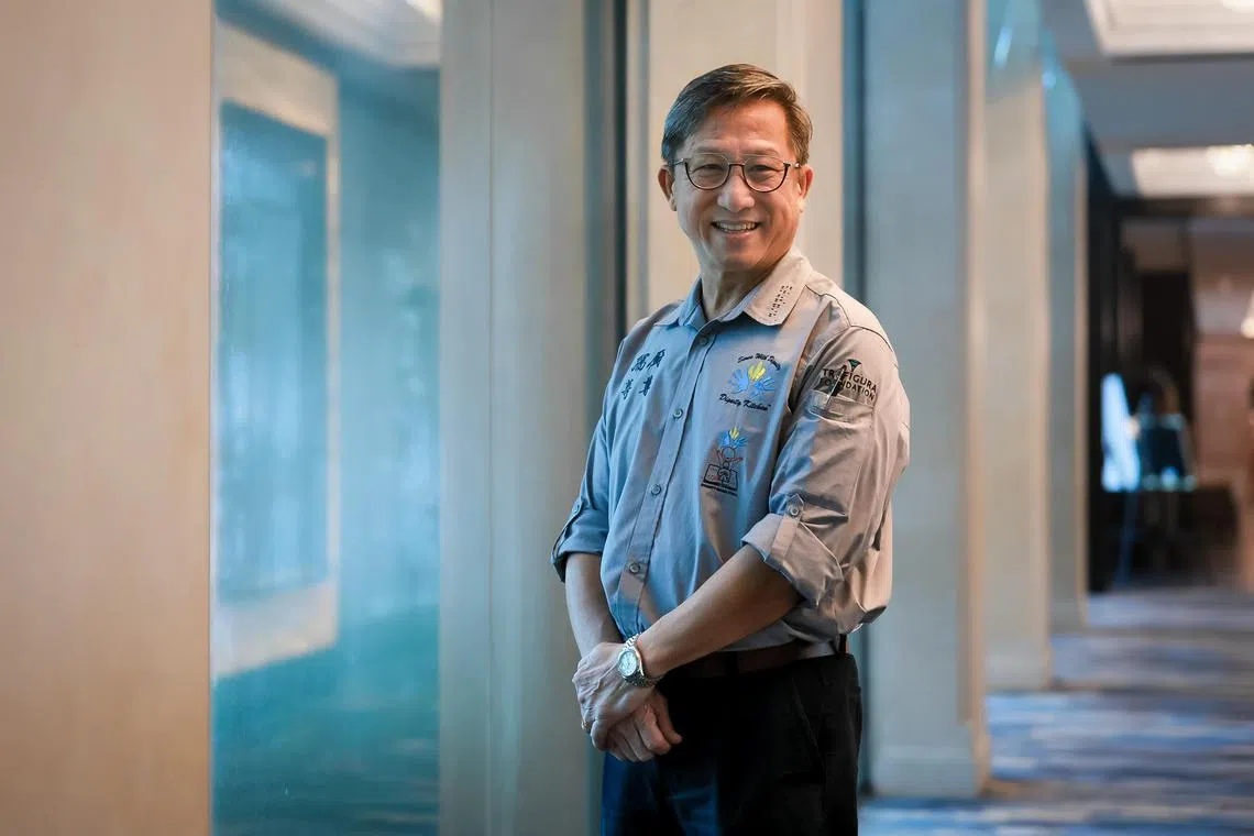 Project Dignity Executive Director Koh Seng Choon at the Steward Leadership Summit held at Shangri-La Singapore, Nov 21, 2023.