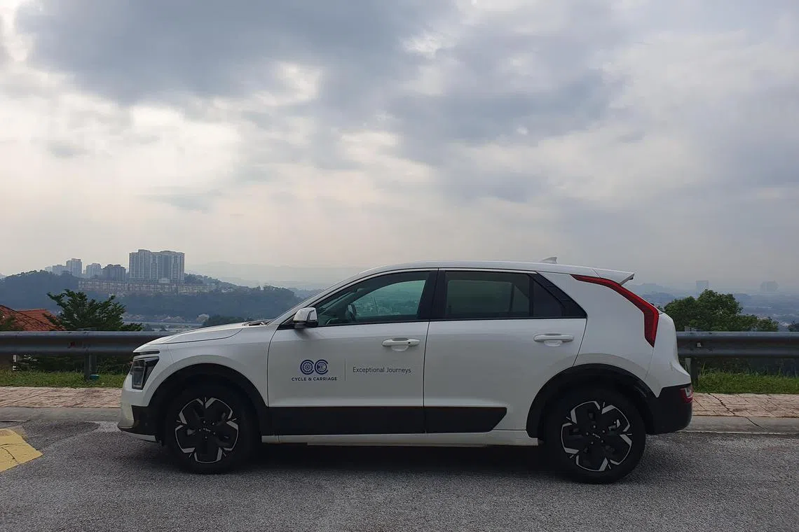 Close shave: The Kia Niro EV arrives in KL with just 9km of range left.