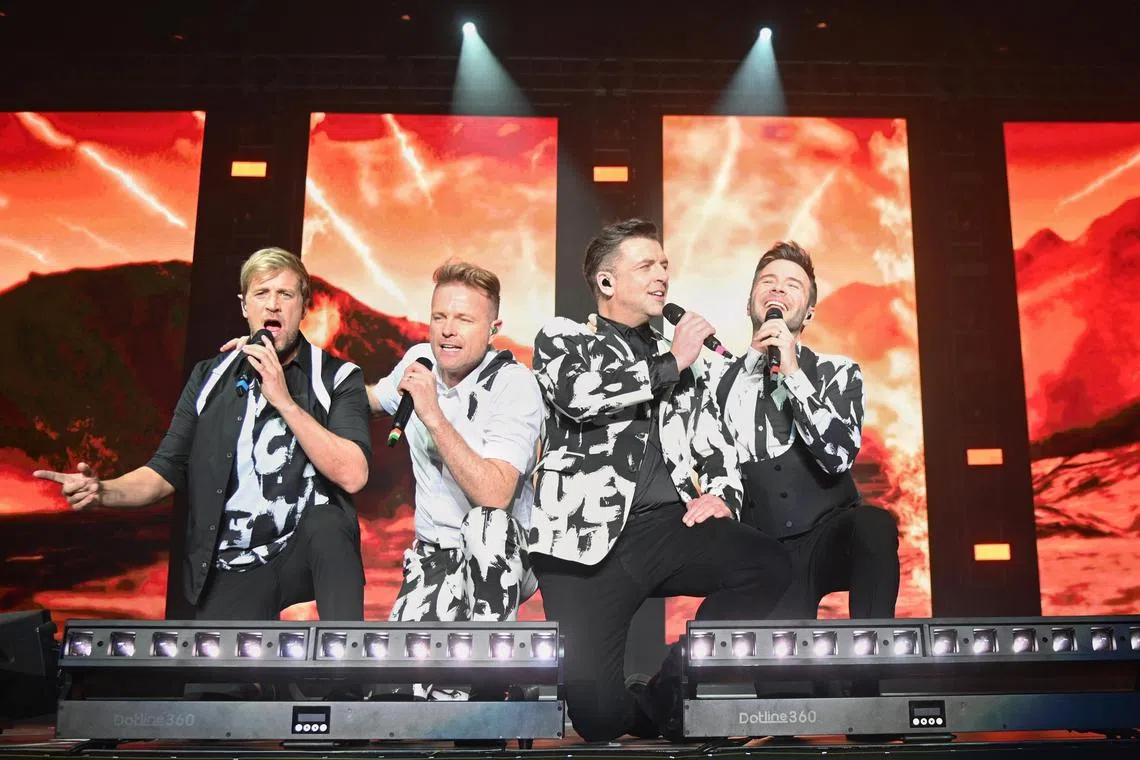 Westlife served up plenty of nostalgic moments with past hits such as Swear It Again from their 1999 self-titled debut album at The Wild Dreams Tour. 