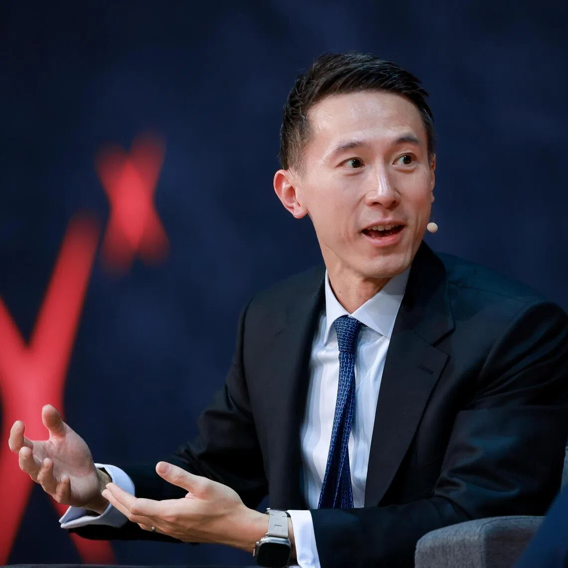 TikTok CEO Chew Shou Zi at the DBS Asia Future Forward Conference at Suntec Convention and Exhibition Centre on Oct 12.