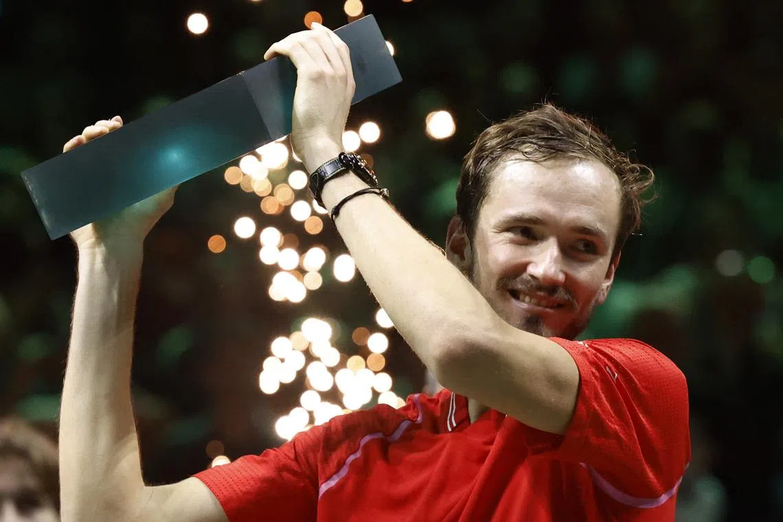 Daniil Medvedev triumphed 5-7, 6-2, 6-2 over his Italian opponent.
