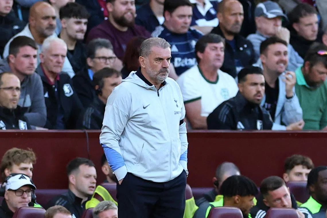 FILE PHOTO: Soccer Football - Premier League - Aston Villa v Tottenham Hotspur - Villa Park, Birmingham, Britain - May 16, 2025  Tottenham Hotspur manager Ange Postecoglou Action Images via Reuters/Andrew Boyers/File Photo