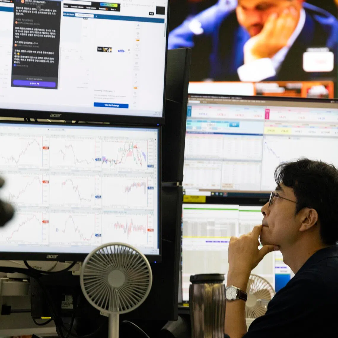 Volatility on the benchmark Kospi Index has topped 60 per cent, almost double that of Japan’s Nikkei 225.