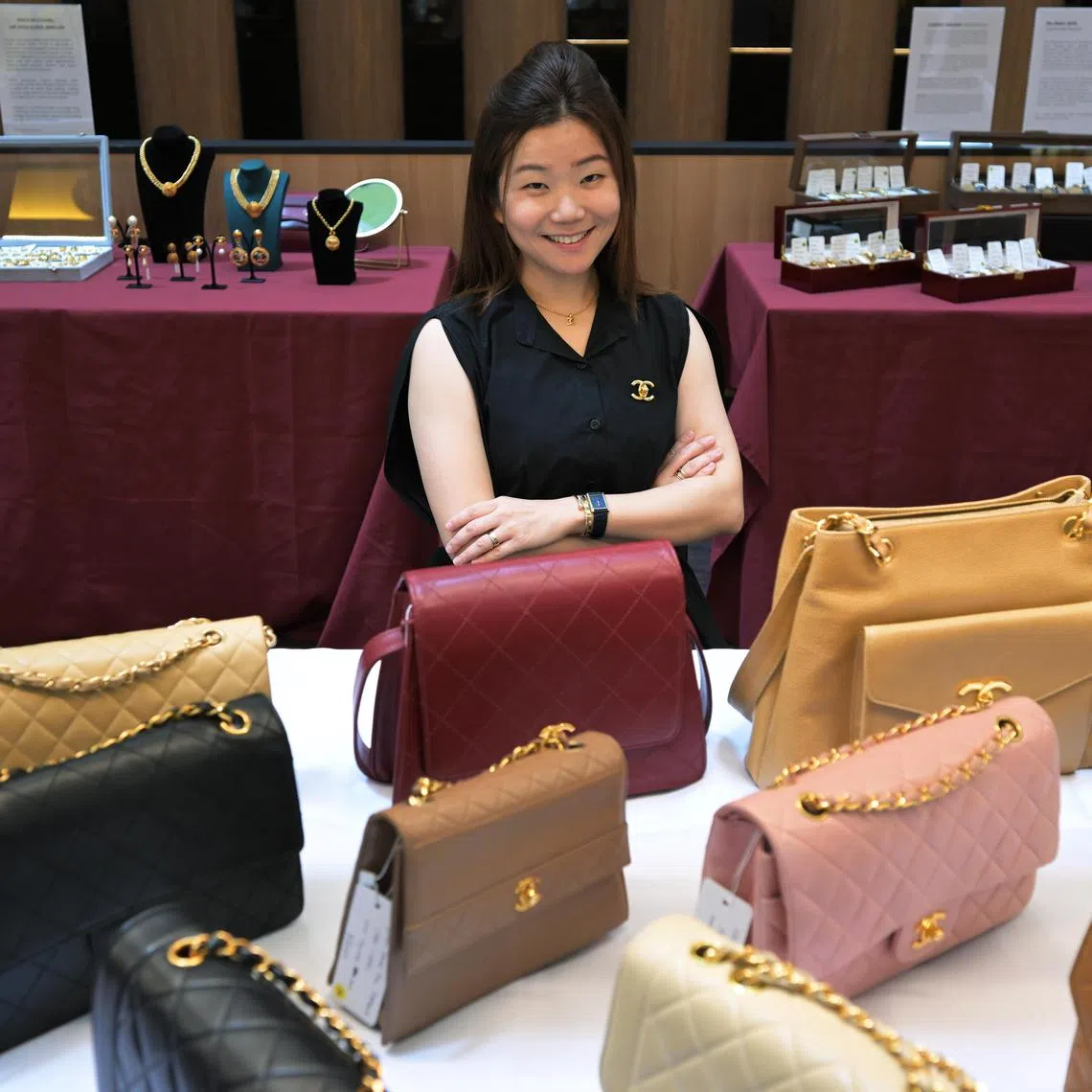 Ms Pang Yi Xian set up a trunk show for her brand Welovechanelsg on Jan 13 and 14. 