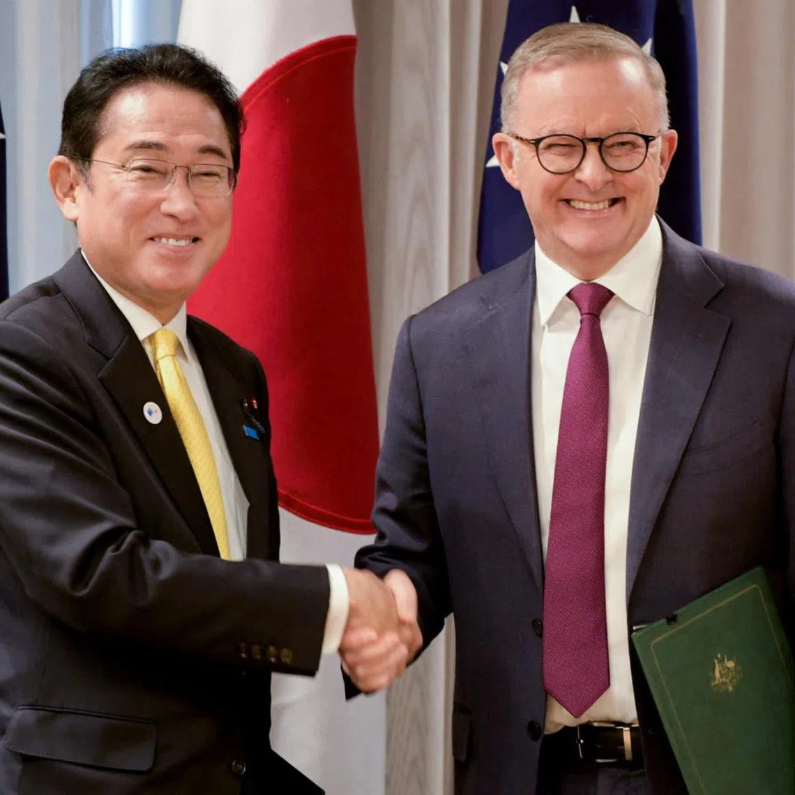 Japanese PM Fumio Kishida and his Australian counterpart Anthony Albanese signed a revised Joint Declaration on Security Cooperation in Perth, on Oct 22, 2022.