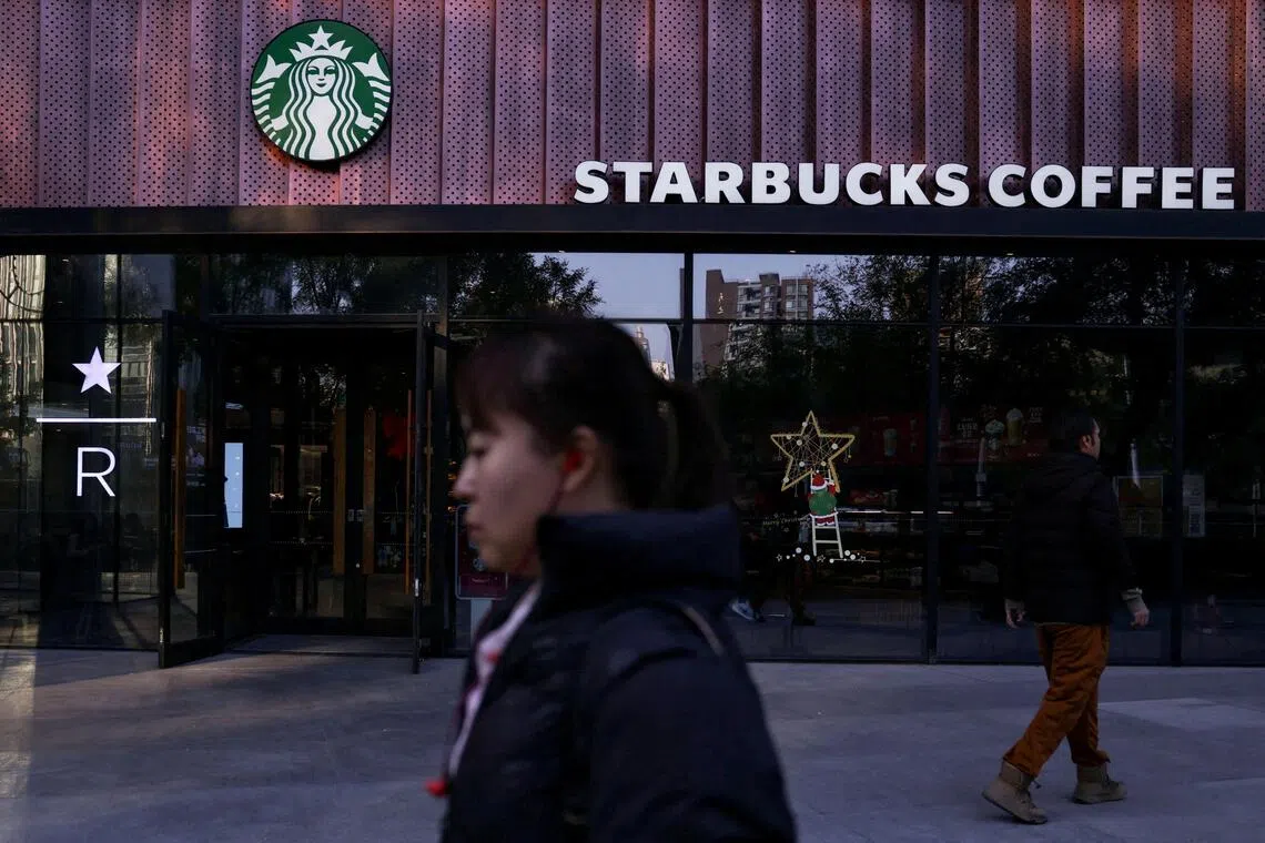 Starbucks is trying to make its cafes more appealing while battling intensifying competition in China.