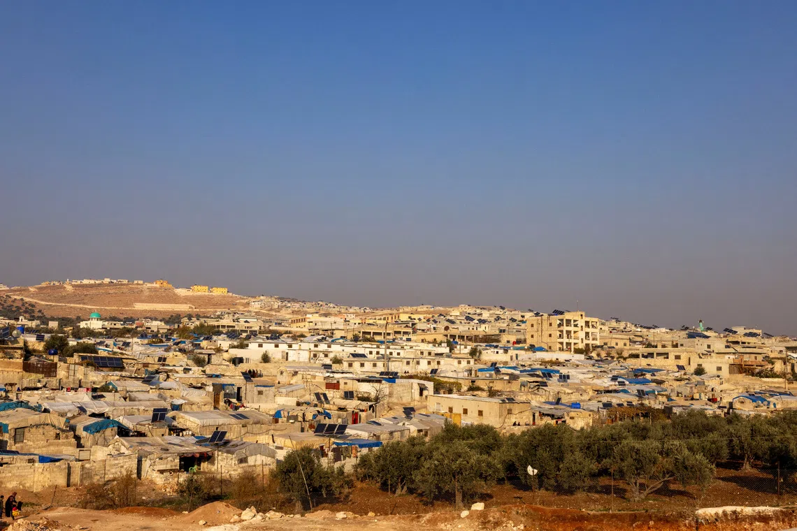 A general view of a refugee camp in Idlib, a northwestern Syrian city where Hayat Tahrir al-Sham (HTS) had maintained an administration at the time when Syria's civil war front lines were frozen, Syria, December 17, 2024. REUTERS/Umit Bektas
