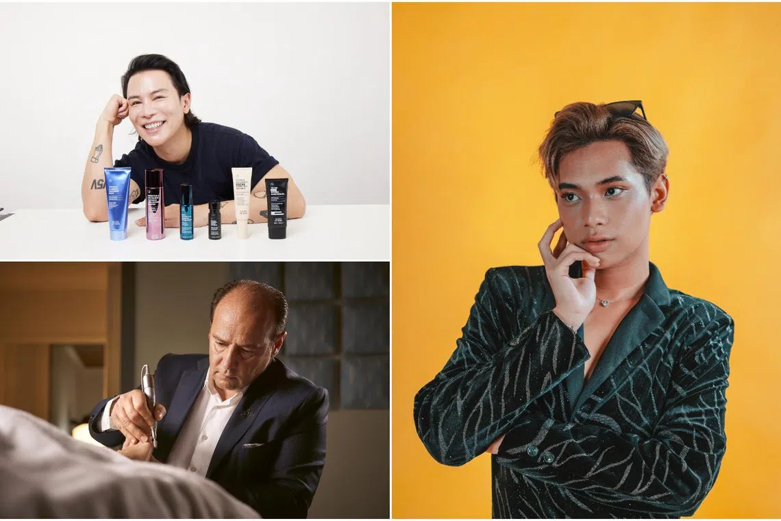 (Clockwise from top left) Mr Nicolas Travis, Mr Rayyan Afiq and Mr Bastien Gonzalez.