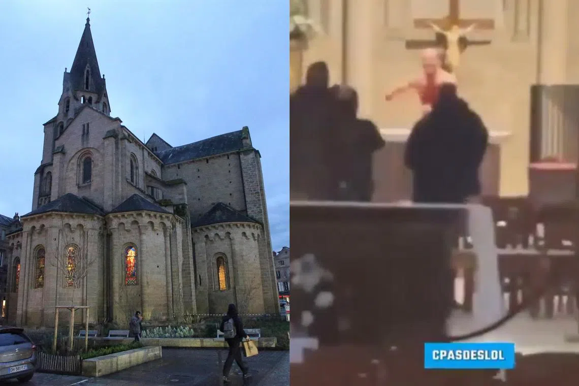 Officers used their service weapons after the man after he brandished his knife in their direction, said Brive public prosecutor Florence Leroux-Ghristi.