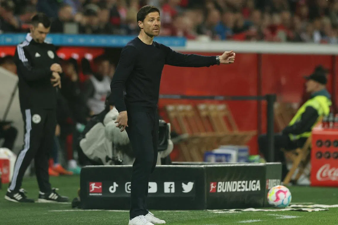 Bayer Leverkusen coach Xabi Alonso will be taking on his former boss Jose Mourinho, now the Roma coach, in the Europa League semi-finals.