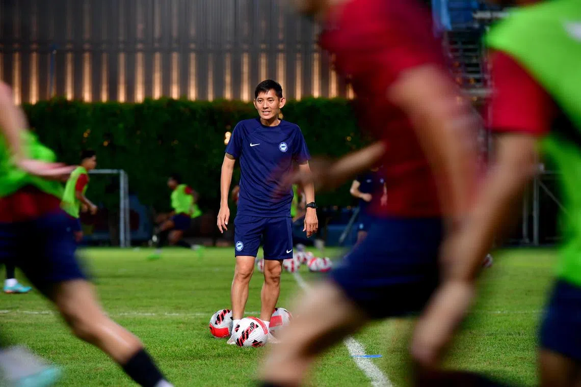 ST20230319_202303510362/Desmond Foo/Deepanraj./ Profile of U-22 coach Philippe Aw.
Preview for Merlion Cup : Singapore u22 vs Hong Kong u22 Dgsoc23 ST20230322_202344122622
