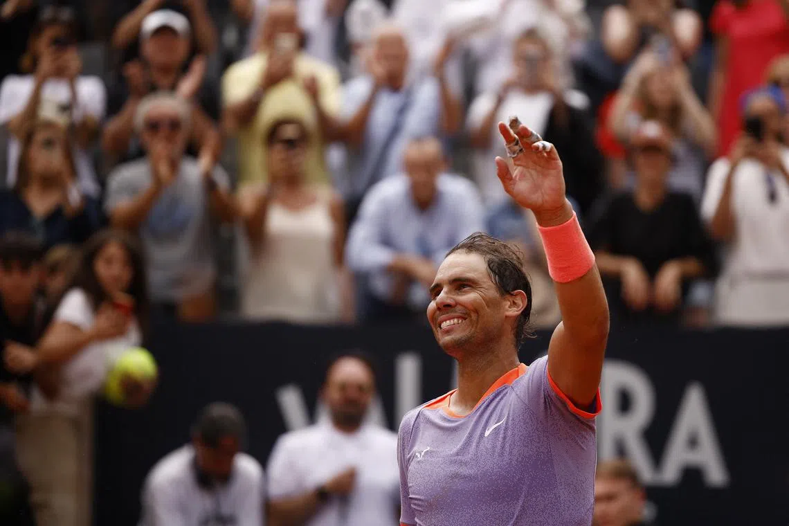 Spain's Rafael Nadal showed glimpses of his old self against his opponent, who pushed his illustrious rival all the way.