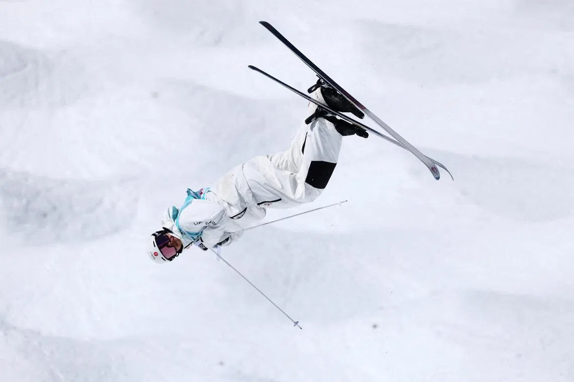 FILE PHOTO: Freestyle Skiing - FIS Freestyle World Championships - St Moritz, Switzerland - March 19, 2025 Canada's Mikael Kingsbury in action during the men's moguls REUTERS/Denis Balibouse/File Photo