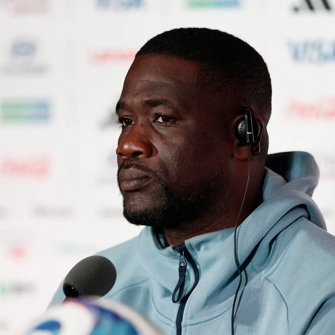 Soccer Football - FIFA World Cup 2026 - Ivory Coast Press Conference - Toronto Stadium, Toronto, Canada - June 19, 2026 Ivory Coast coach Emerse Fae during a press conference REUTERS/Benoit Tessier