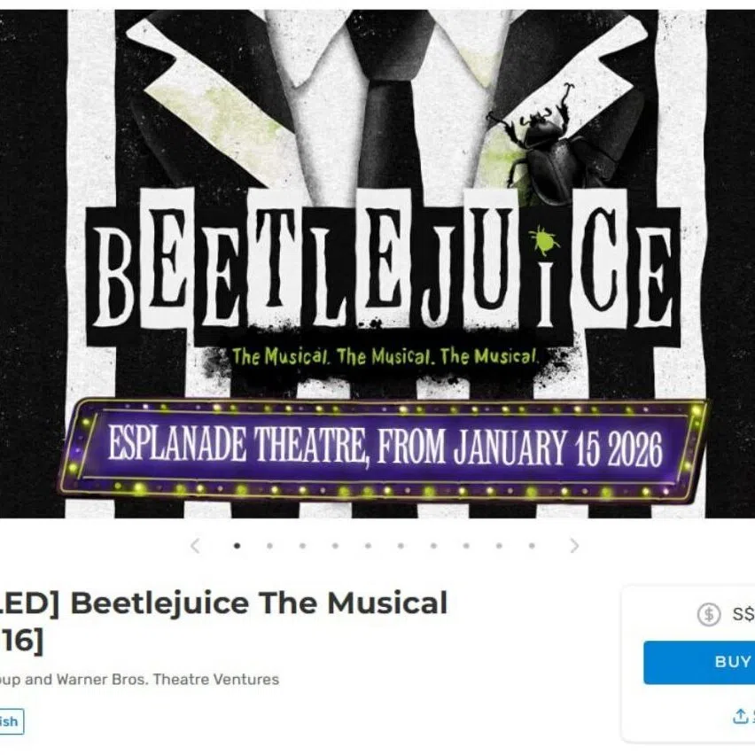Eight-time Tony Award-nominated Beetlejuice The Musical has been abruptly cancelled less than a month before its run was due to begin at the Esplanade Theatre in January.