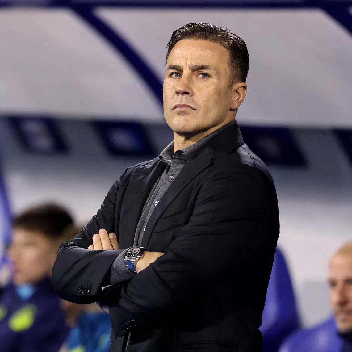 FILE PHOTO: Soccer Football - Champions League - GNK Dinamo Zagreb v AC Milan - Stadion Maksimir, Zagreb, Croatia - January 29, 2025 GNK Dinamo Zagreb coach Fabio Cannavaro REUTERS/Antonio Bronic/File Photo