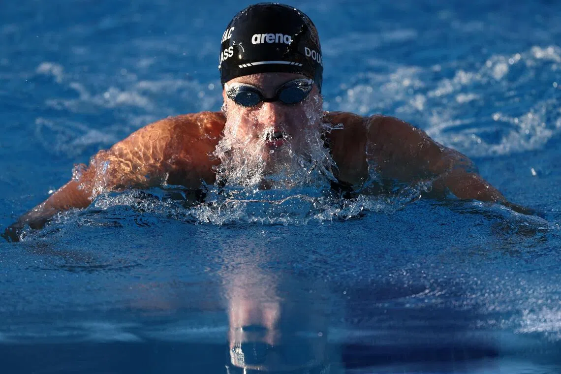 Kate Douglass clocked a record 23.49sec in the heats of the Pan Pacific Championships on Aug 15, setting up a tantalising showdown with former record-holder Gretchen Walsh.