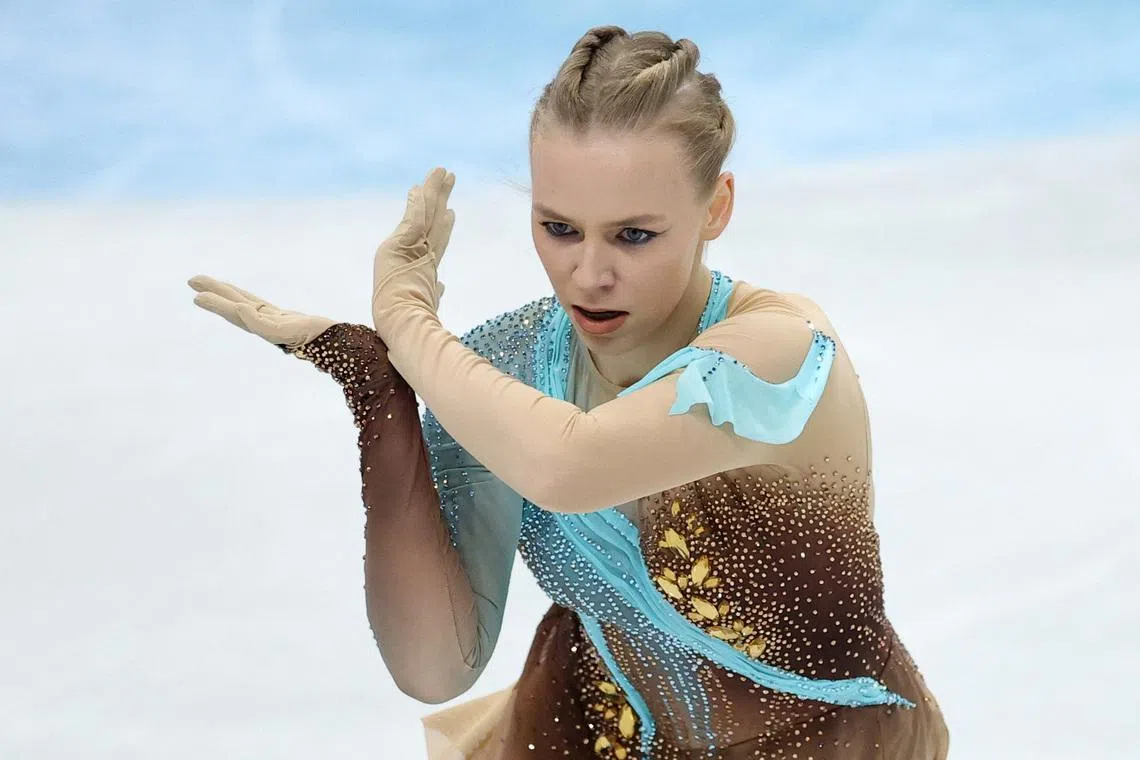 Figure Skating - ISU Figure Skating European Championships - Sheffield Arena, Sheffield, Britain - January 16, 2026  Estonia's Niina Petrokina performs during the Women Free Skating Action Images via Reuters/Andrew Boyers