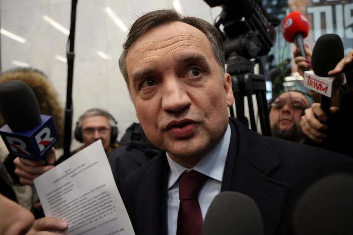 Poland's former justice minister Zbigniew Ziobro is accused of allegedly misusing money from a crime victims’ fund. He has denied wrongdoing.