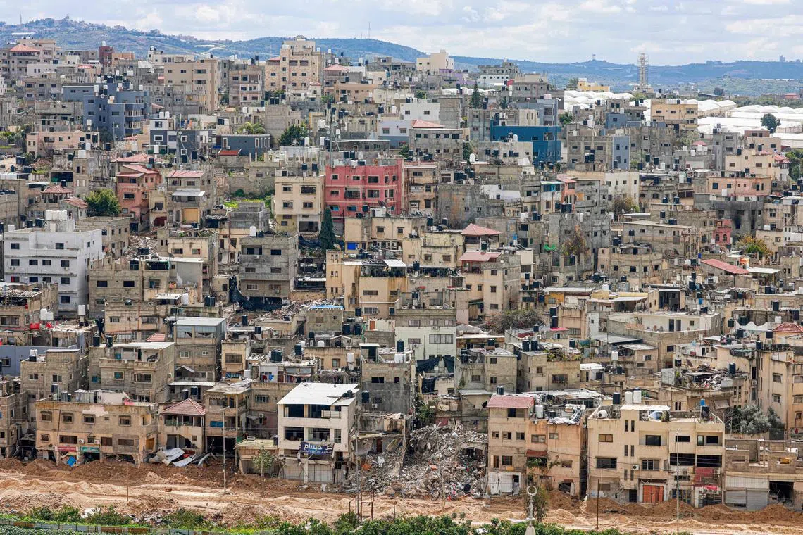 The Nur Shams camp for Palestinian refugees east of Tulkarem amid an Israeli incursion, part of a weeks-long offensive in the occupied West Bank on March 1.