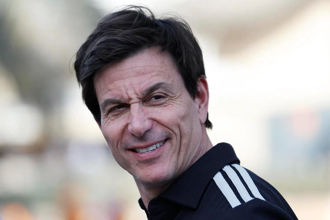 Mercedes team principal Toto Wolff during Formula One pre-season testing at the Bahrain International Circuit in Sakhir on Feb 11, 2026.