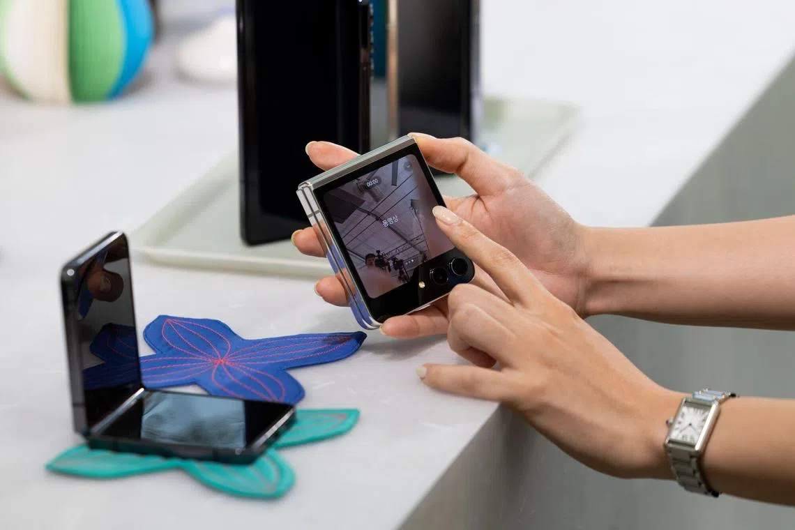 The new Galaxy Z Flip 5 now has an external display covering the majority of one side.