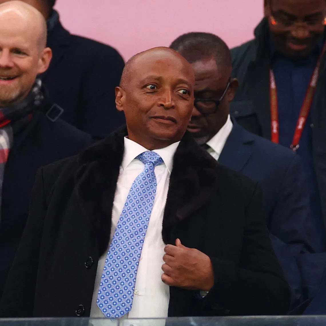Soccer Football - CAF Africa Cup of Nations - Morocco 2025 - Quarter Final - Morocco v Cameroon - Prince Moulay Abdellah Stadium, Rabat, Morocco - January 9, 2026 CAF president Patrice Motsepe in the stands REUTERS/Siphiwe Sibeko