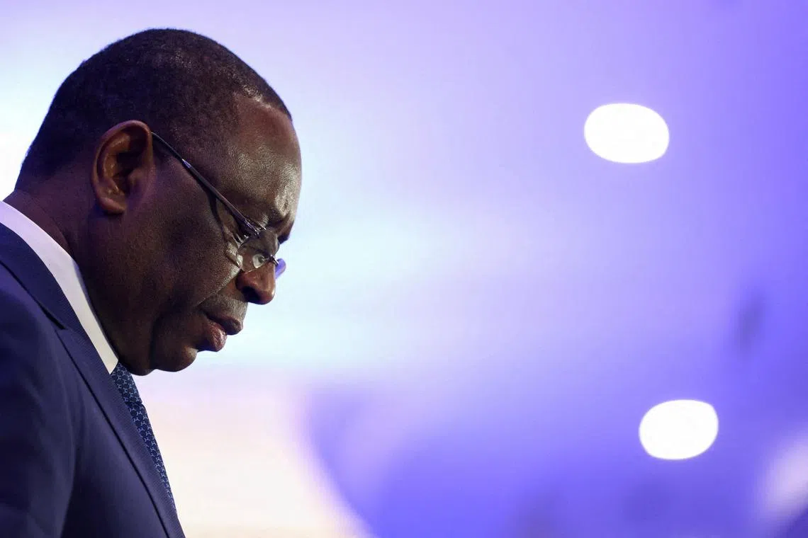 FILE PHOTO: Senegal's President Macky Sall in Brussels, Belgium October 25, 2023. REUTERS/Johanna Geron/File Photo/File Photo
