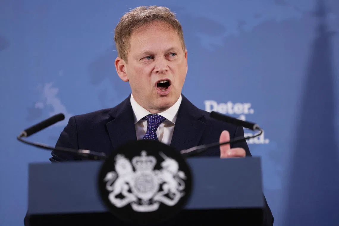 Britain's Secretary of State for Defence Grant Shapps gives a speech at Lancaster House, in London, Britain January 15, 2024. REUTERS/Anna Gordon/ File photo