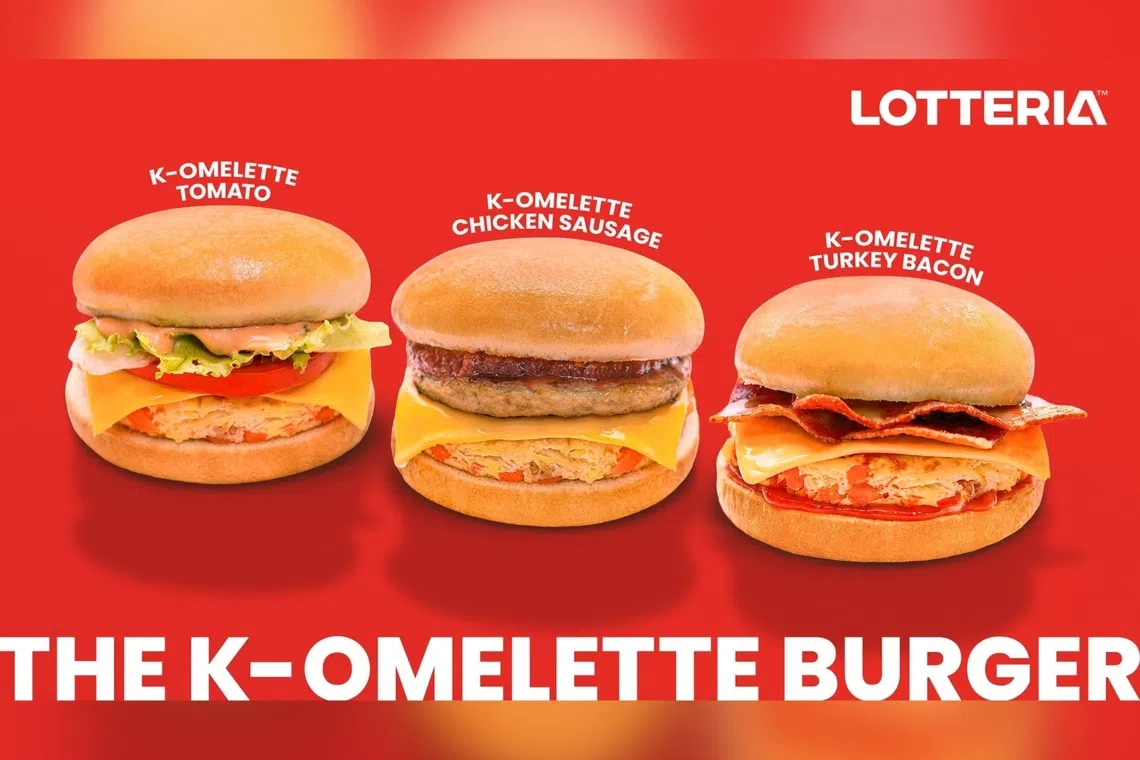 Lotteria’s K-Omelette Burgers.