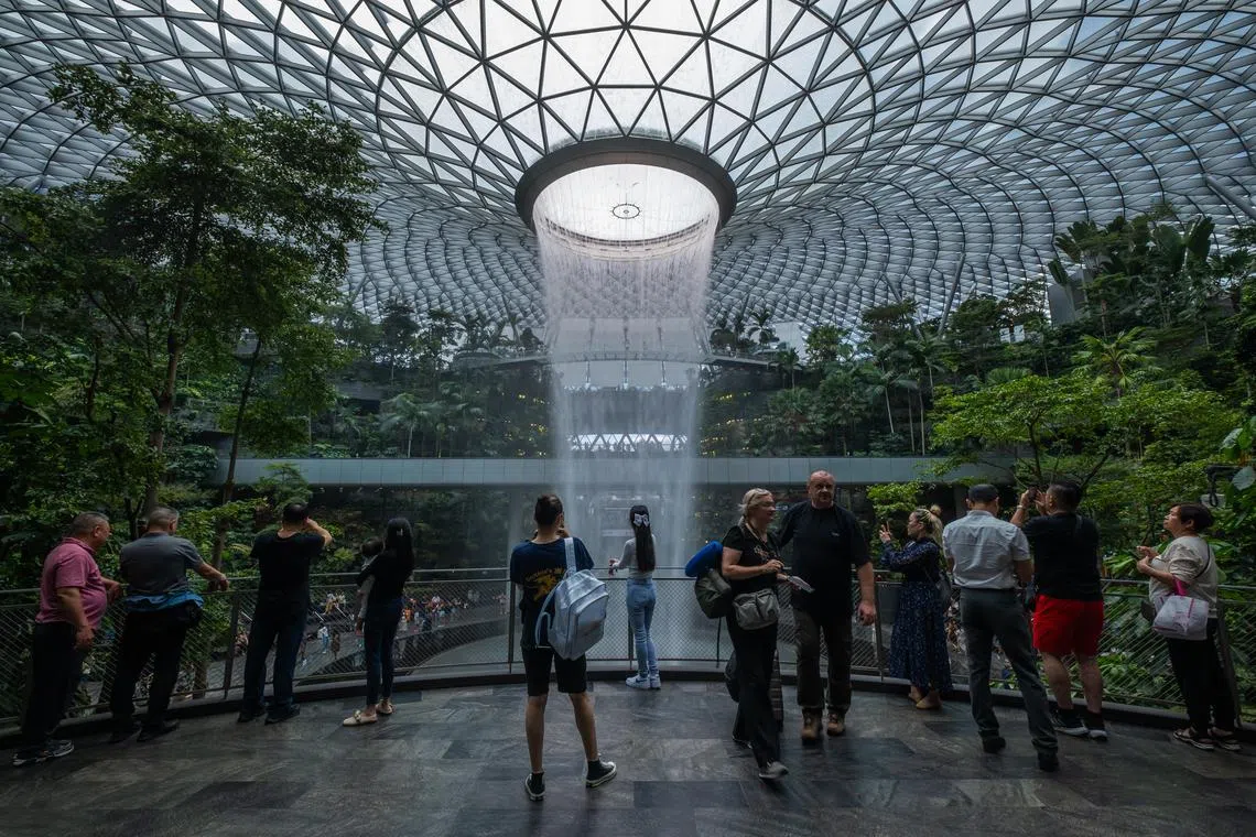 PIXGENERIC
Generic pictures.

Singapore Changi Airport Jewel, taken on May 25, 2024.

Tourism, tourist, travel, terminal, transit, tallest indoor waterfall, attractions, garden, entertainment, greenery