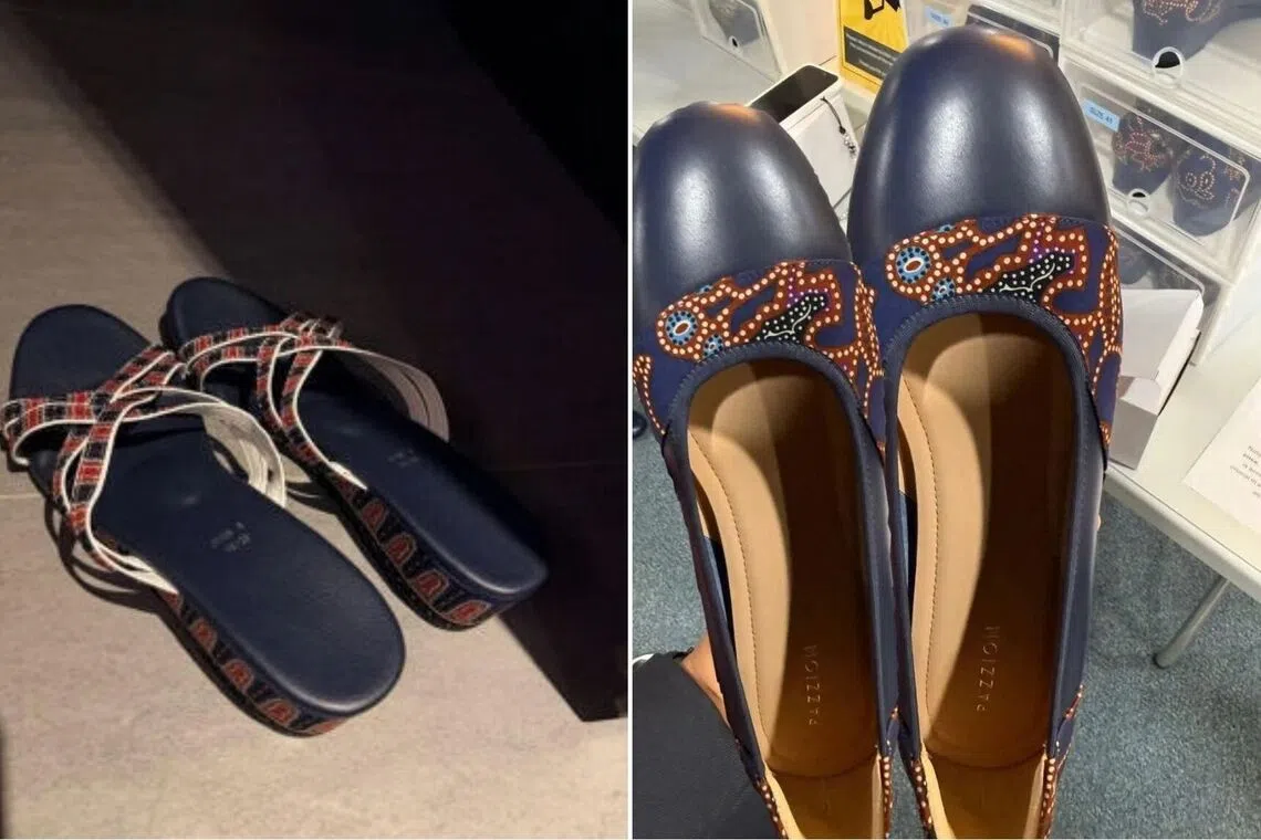 The new shoes feature a closed-toe wedge batik design, made from genuine leather with lambskin insoles.
