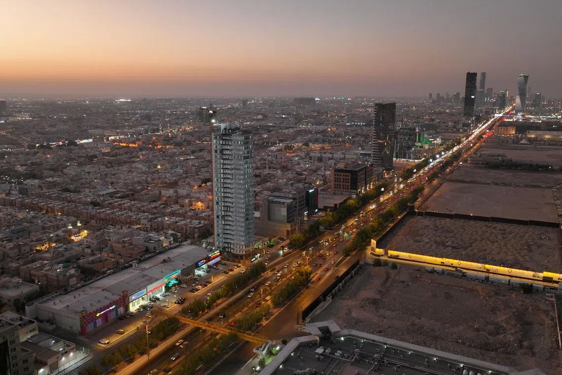 FILE PHOTO: A drone view shows cityscape in Riyadh, Saudi Arabia - November 15, 2024 REUTERS/Mohammed Benmansour/File Photo