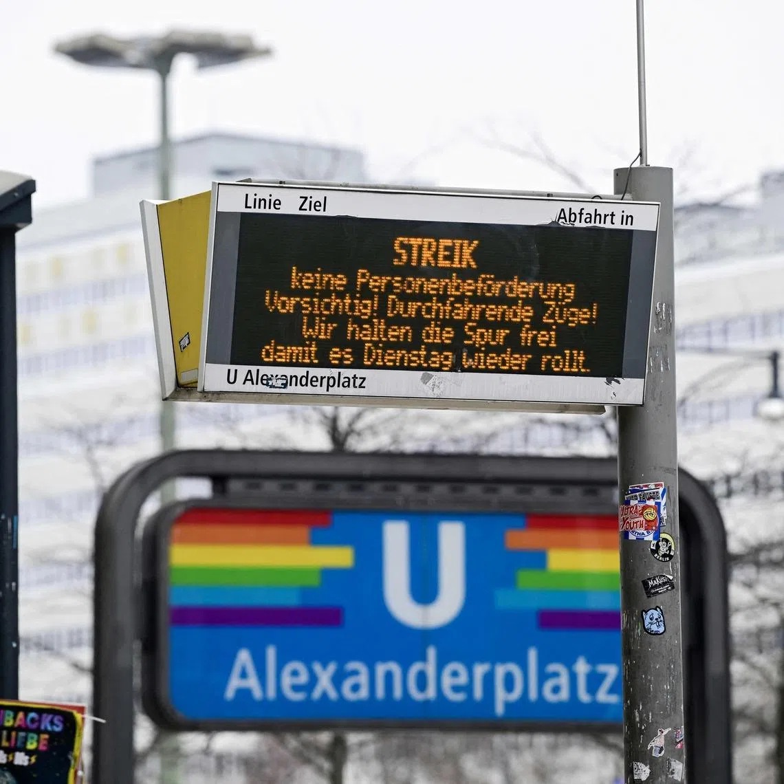 It is the second such strike in a matter of weeks, after a walkout at the start of February paralysed public transport.