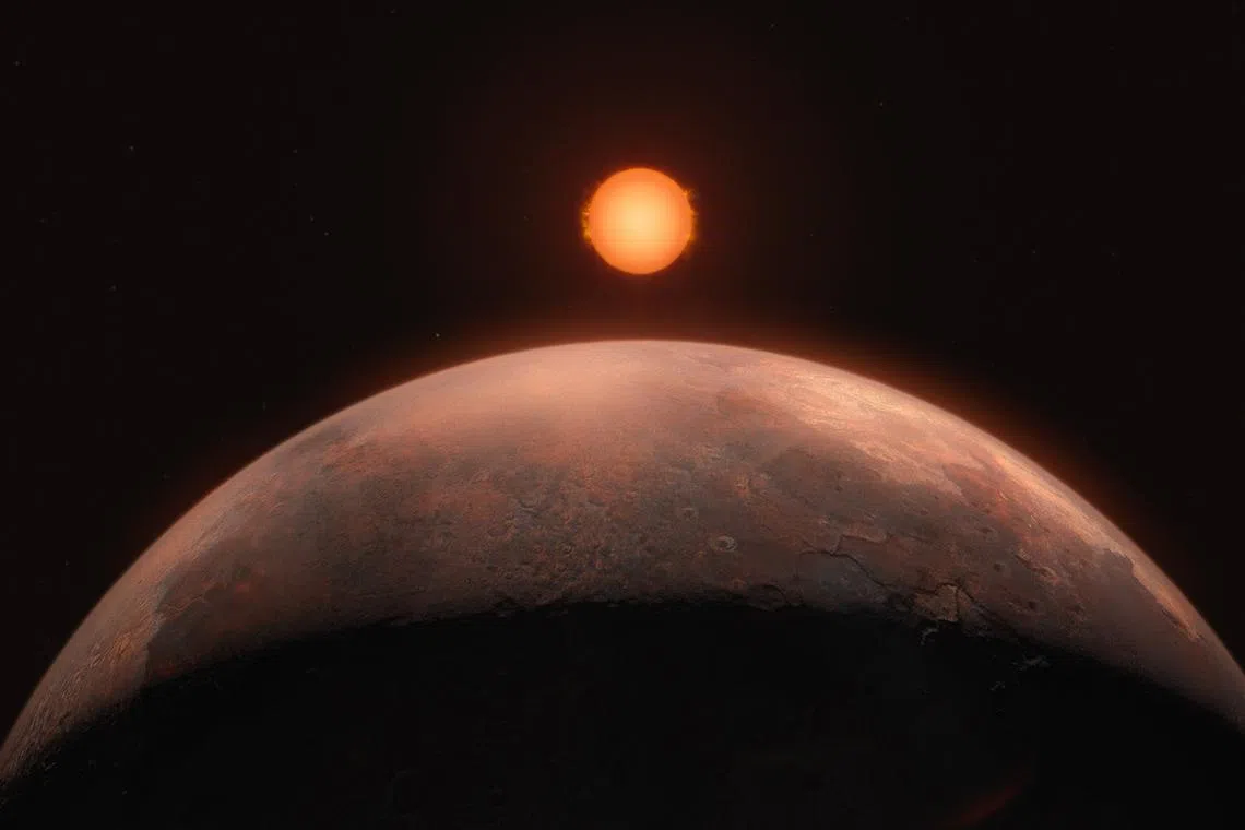 An artist’s impression of the newly discovered exoplanet, dubbed Barnard b.
