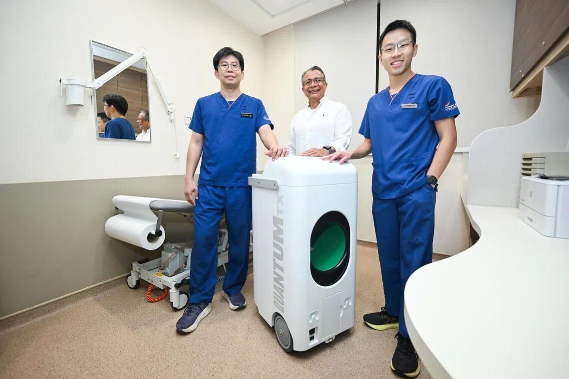 The research team includes (from left) Dr Tan Hong Chang, a senior consultant at SGH’s endocrinology department, NUS Research Associate Professor Alfredo Franco-Obregon and Dr Tseng Fan Shuen, a resident at SGH's internal medicine department.