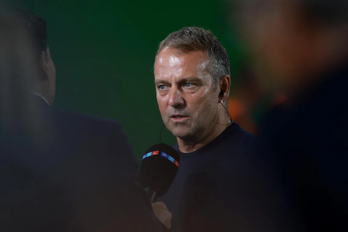 Soccer Football - International Friendly - Germany v Japan - Volkswagen Arena, Wolfsburg, Germany - September 9, 2023 Germany coach Hansi Flick before the match REUTERS/Lisi Niesner/File Photo