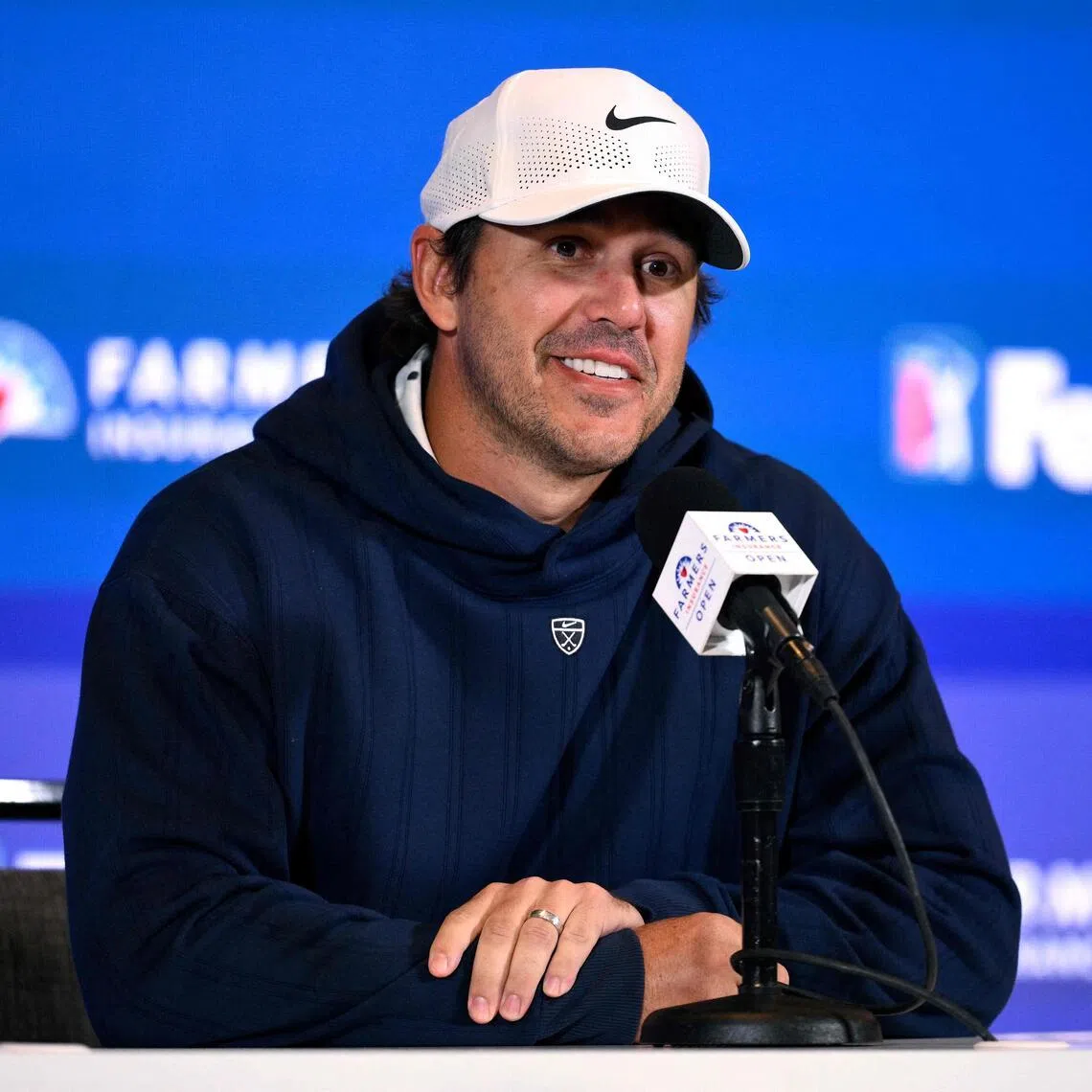 Brooks Koepka, of the US, speaking to the media on Jan 27, prior to the Farmers Insurance Open in La Jolla, California. 