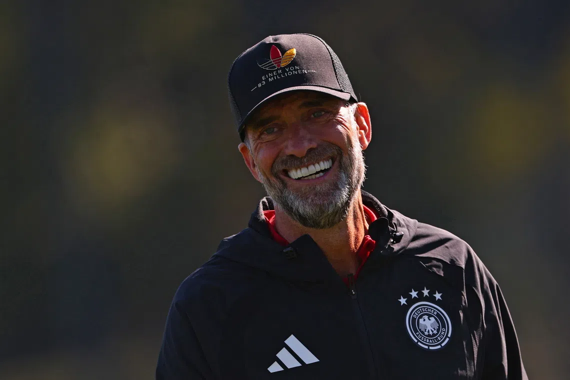 Jurgen Klopp (above) succeeded Julian Nagelsmann as Germany coach after Germany’s shock 2026 World Cup exit.