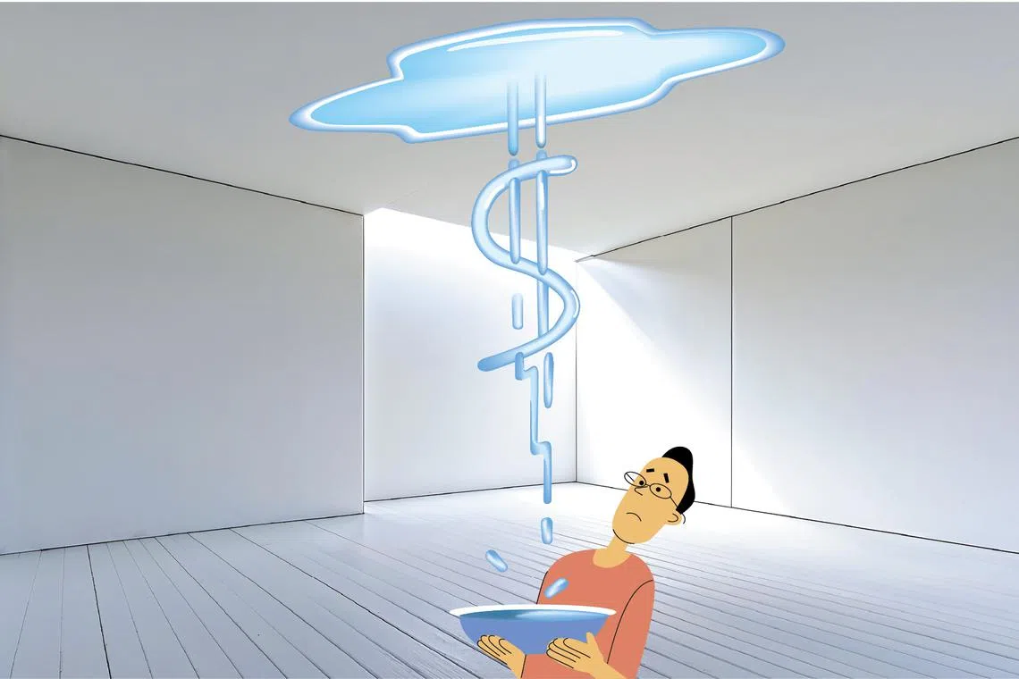 Sometimes leaks can be due to the way some buildings are constructed. 