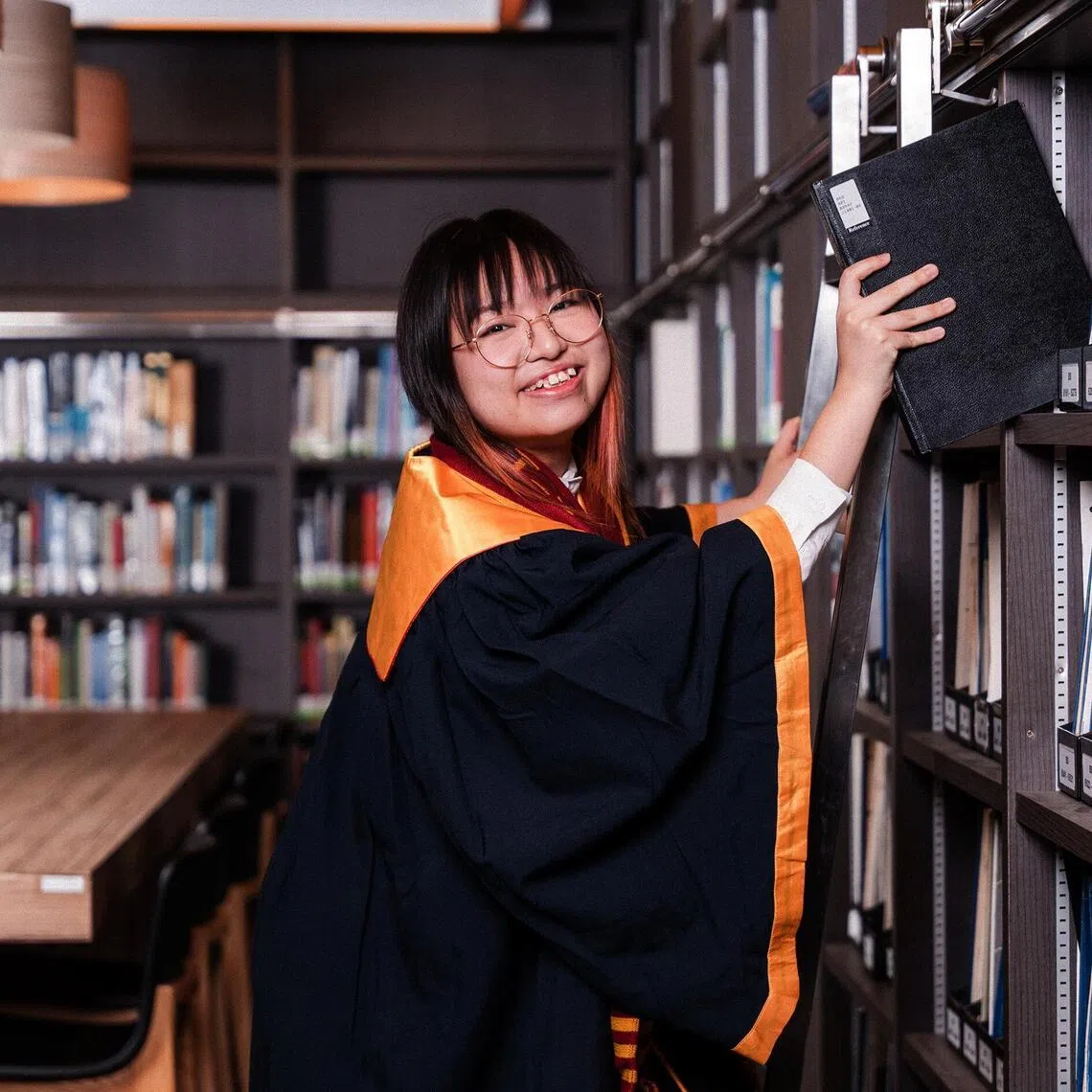 SP graduate Sophia Lai, 20, received the Tan Kay Yong Gold Medal during graduation, awarded to a graduate within the top 5 per cent of the cohort from a design or creative diploma.