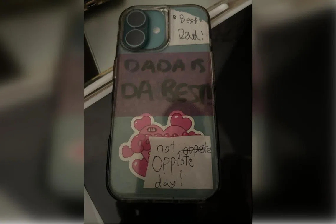 Joy comes when you least expect it - such as when a handwritten message appears on the back of your phone. 