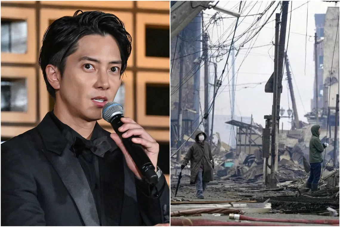 Tomohisa Yamashita shared on social media some measures to take against the cold in the event of a disaster.