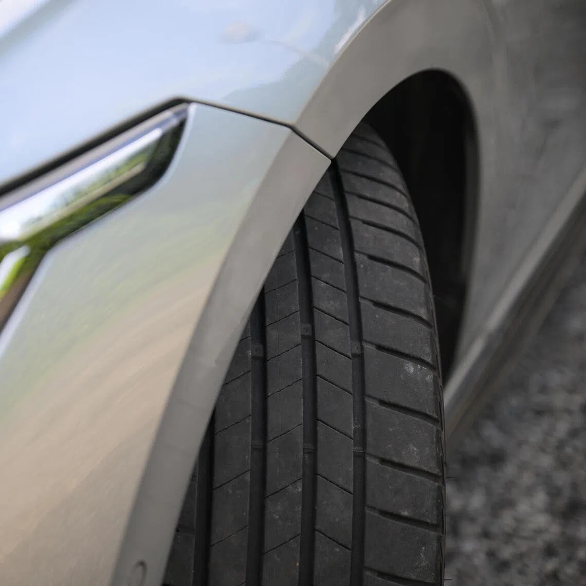 The tyres from the Volkswagen Golf R Line.