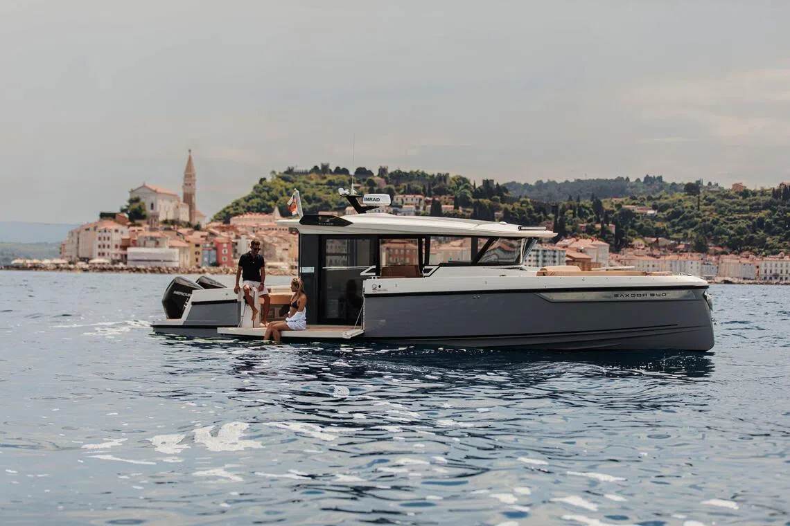 The Saxdor 340 GTWA is an 11.8m motorboat designed for speed and ease of handling.