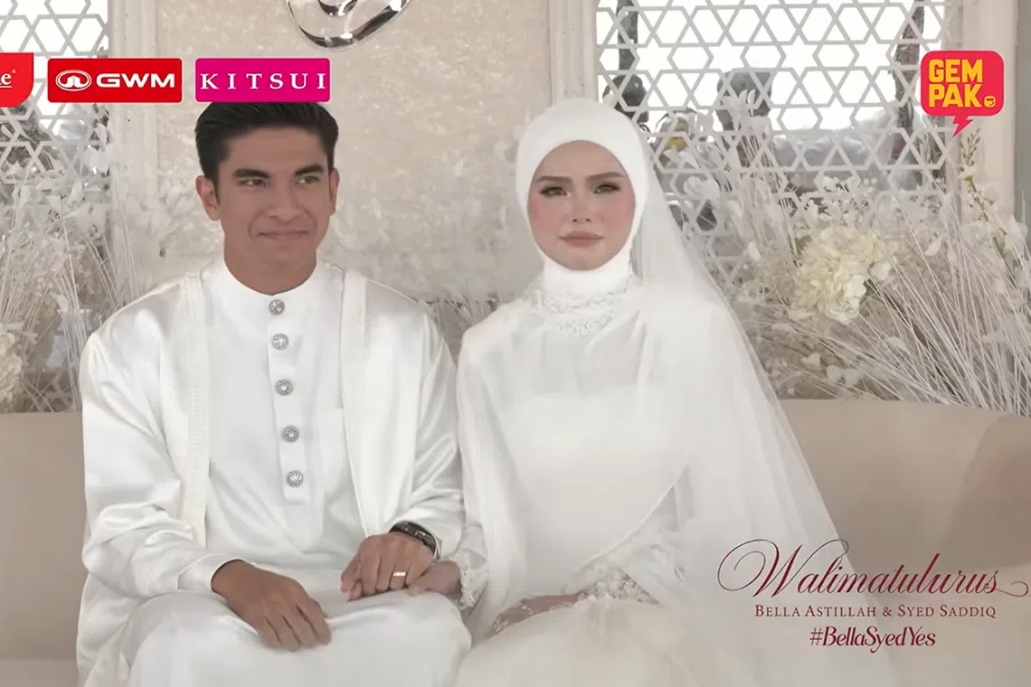 Malaysian politician Syed Saddiq Syed Abdul Rahman and singer-actress Bella Astillah held their solemnisation ceremony in Kuala Lumpur.