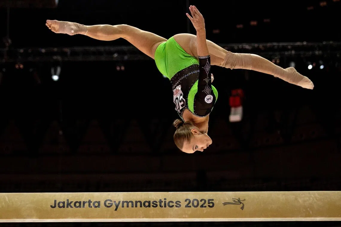 Reigning champion Angelina Melnikova is one of the three gymnasts who the Netherlands has denied visas to.